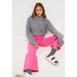 Barbiecore pink wide leg jeans by Grey Lab Los Angeles size M